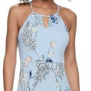 🌺NWOT🌺 Floral High Neck M Slit Maxi Dress